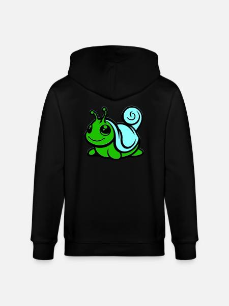 Snail Comic - Stanley/Stella CULTIVATOR  Unisex Organic Hooded Jacket - black