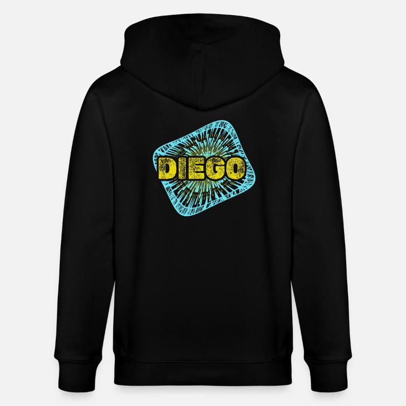 Diego as leisure time - Stanley/Stella CULTIVATOR  Unisex Organic Hooded Jacket - black