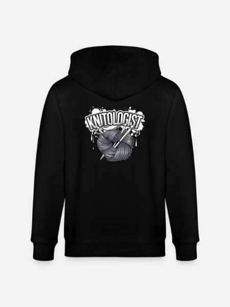 Master of knitting - Stanley/Stella CULTIVATOR Unisex Organic Hooded Jacket - black