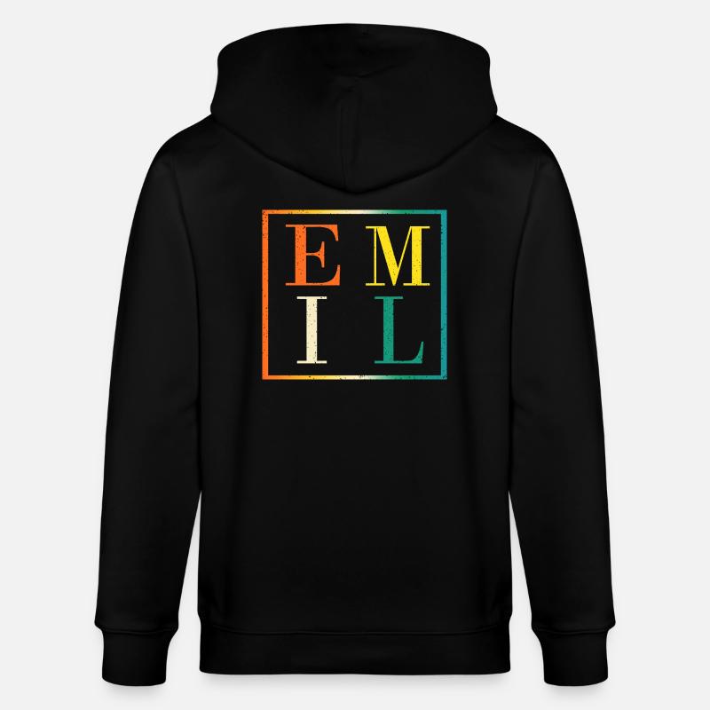 Emil - Stanley/Stella Unisex Bio-Kapuzenjacke CULTIVATOR  - Schwarz