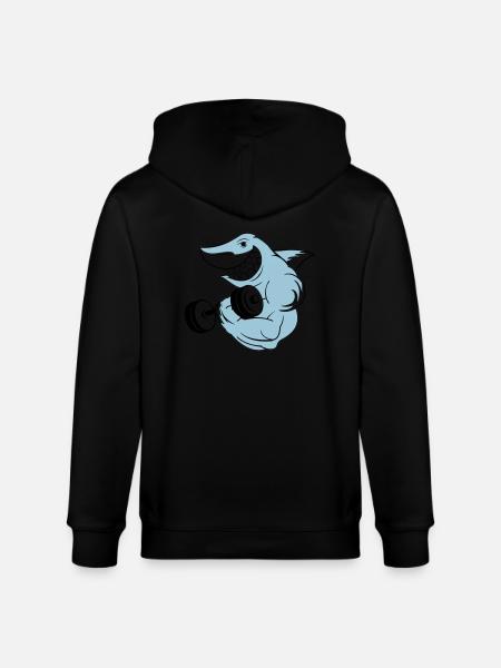 shark_bodybuilder - Veste à capuche bio CULTIVATOR Stanley/Stella Unisexe - noir