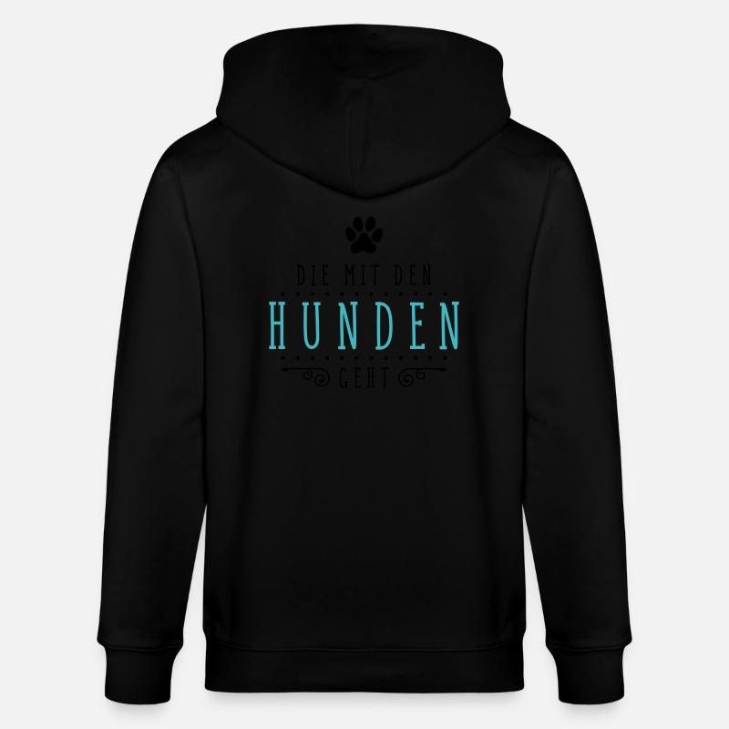 die mit den hunden geht - Stanley/Stella Unisex Bio-Kapuzenjacke CULTIVATOR - Schwarz