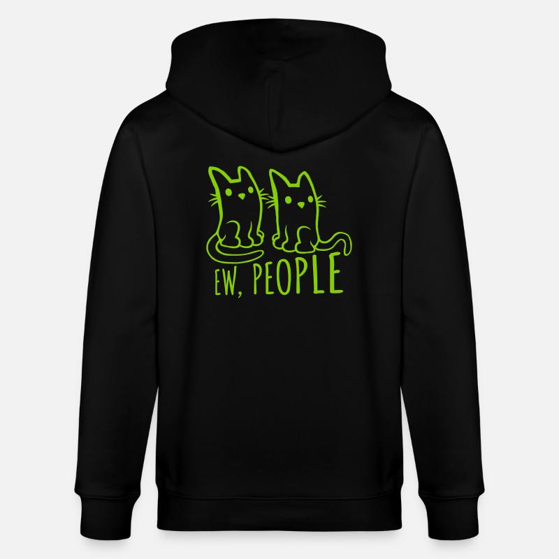 Drôles de chats ew people - Veste à capuche bio CULTIVATOR Stanley/Stella Unisexe - noir