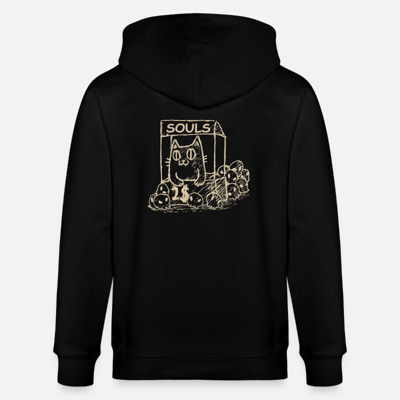Chat Gothique Goth Halloween - Veste à capuche bio CULTIVATOR Stanley/Stella Unisexe - noir