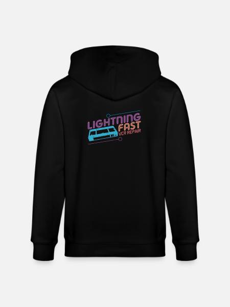 Funny VHS VCR Vintage 90s 80s Shirt Gift - Stanley/Stella CULTIVATOR  Unisex Organic Hooded Jacket - black