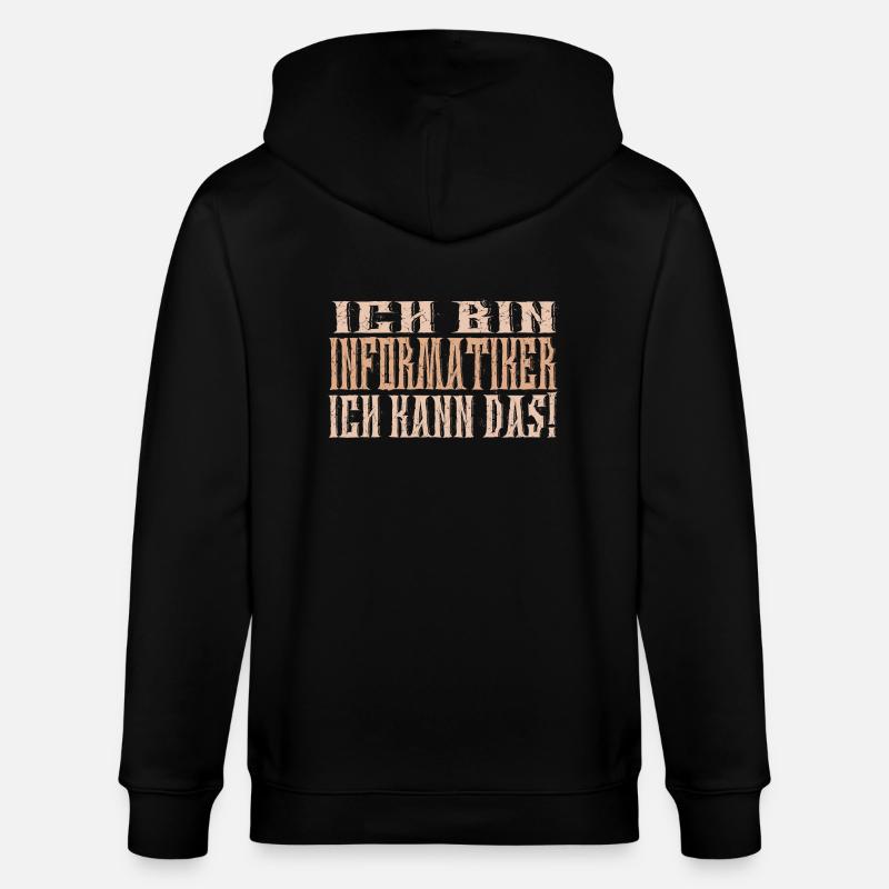 Ich bin Informatiker - Stanley/Stella Unisex Bio-Kapuzenjacke CULTIVATOR  - Schwarz