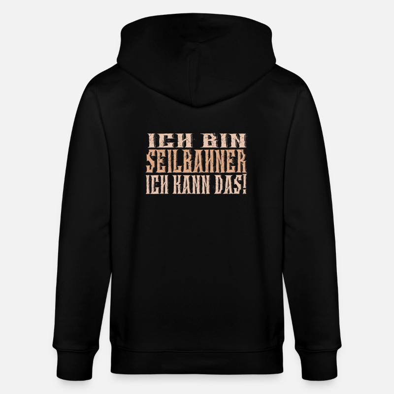 Ich bin Seilbahner - Stanley/Stella Unisex Bio-Kapuzenjacke CULTIVATOR  - Schwarz