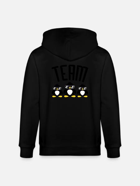 Logo Team Penguins - Stanley/Stella CULTIVATOR Unisex Organic Hooded Jacket - black