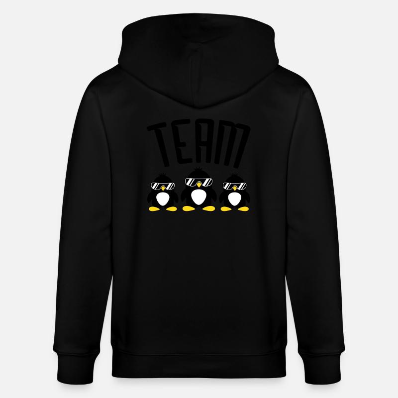 Logo Team Pinguine - Stanley/Stella Unisex Bio-Kapuzenjacke CULTIVATOR  - Schwarz