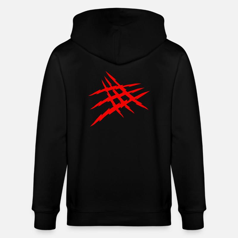 Rayures de griffe de monstre - Veste à capuche bio CULTIVATOR Stanley/Stella Unisexe - noir