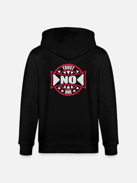 trust no one quote - Stanley/Stella CULTIVATOR  Unisex Organic Hooded Jacket - black