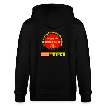Made in Occitanie - Veste à capuche bio CULTIVATOR Stanley/Stella Unisexe - noir - Dos - Anna (173cm)