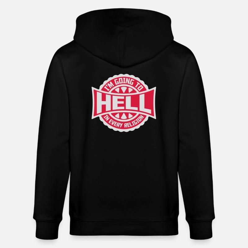 im going to hell - Stanley/Stella Unisex Bio-Kapuzenjacke CULTIVATOR  - Schwarz