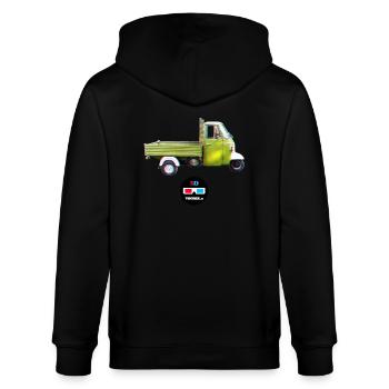 Vintage - Ape 3D - Stanley/Stella Unisex Bio-Kapuzenjacke CULTIVATOR  - Schwarz - Hinten - Anna (173cm)