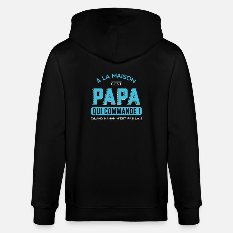 papa qui commande - Veste à capuche bio CULTIVATOR Stanley/Stella Unisexe - noir