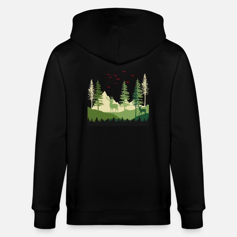 Escapade Sérénité en forêt - Veste à capuche bio CULTIVATOR Stanley/Stella Unisexe - noir