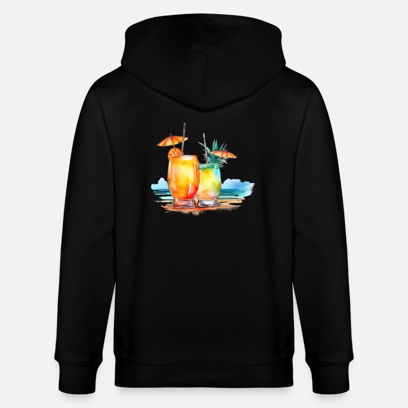 COCKTAIL SUR LA PLAGE - Veste à capuche bio CULTIVATOR Stanley/Stella Unisexe - noir