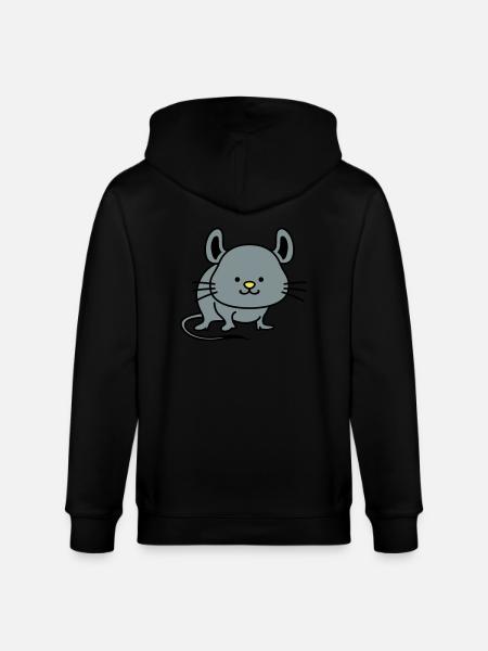 Mouse Cute - Stanley/Stella CULTIVATOR Unisex Organic Hooded Jacket - black