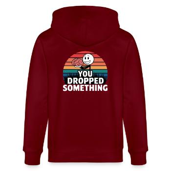 You Dropped Something 5 - Stanley/Stella Unisex Bio-Kapuzenjacke CULTIVATOR  - Burgunderrot - Hinten - Anna (173cm)