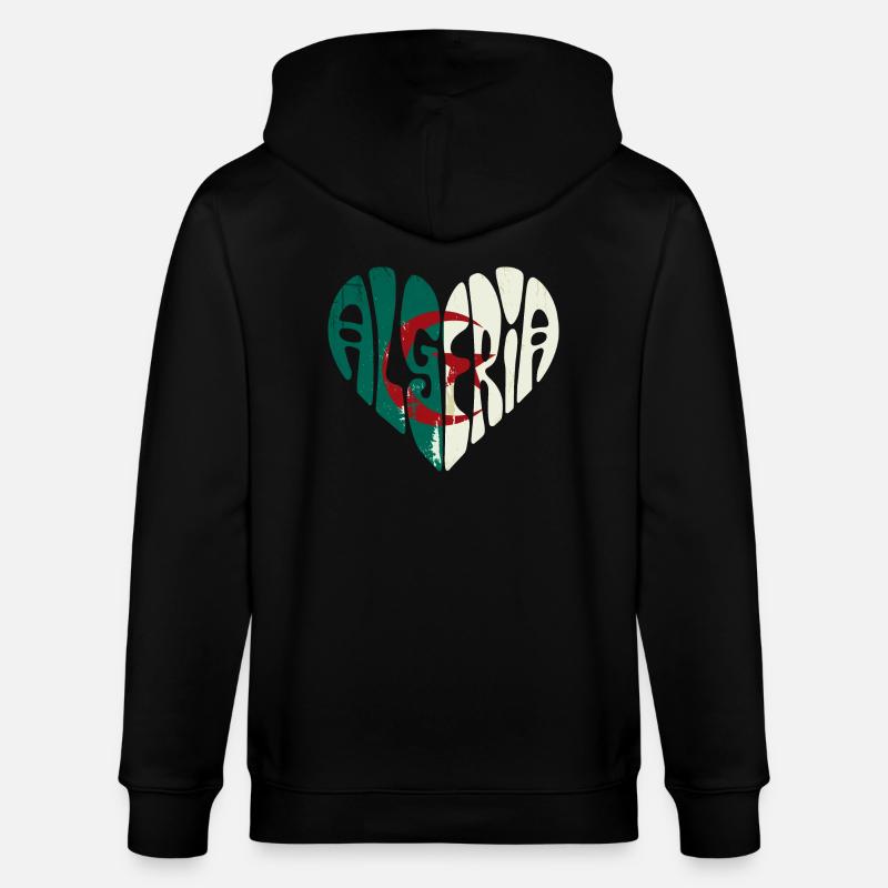 L'Algérie Dans Mon Cœur - Veste à capuche bio CULTIVATOR Stanley/Stella Unisexe - noir