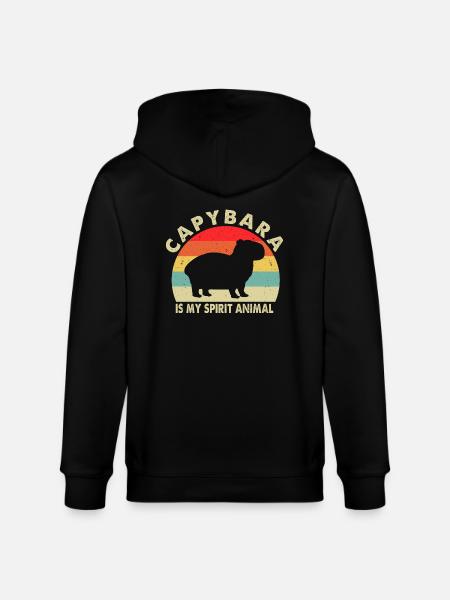 Capybara - Stanley/Stella CULTIVATOR  Unisex Organic Hooded Jacket - black