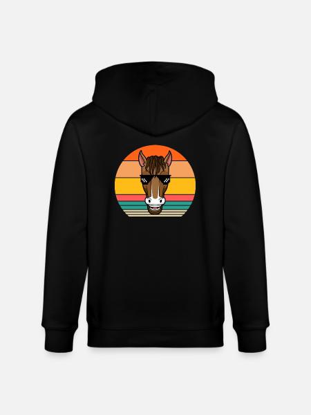 Riding Horse - Stanley/Stella CULTIVATOR  Unisex Organic Hooded Jacket - black