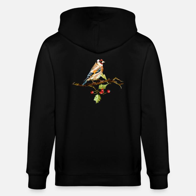 Vogel - Stanley/Stella Unisex Bio-Kapuzenjacke CULTIVATOR  - Schwarz