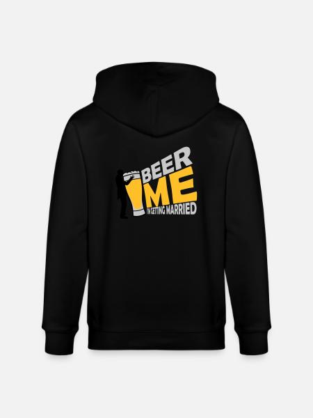 Beer Me Getting Married - Stanley/Stella CULTIVATOR  Unisex Organic Hooded Jacket - black