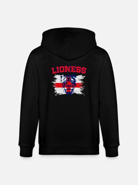 England Football Women’s Champions Lionesses 2022 - Stanley/Stella CULTIVATOR Unisex Organic Hooded Jacket - black