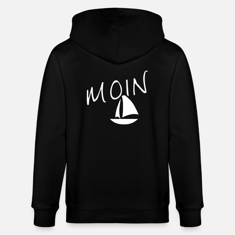 Moin mit Segelschiff - Stanley/Stella Unisex Bio-Kapuzenjacke CULTIVATOR - Schwarz