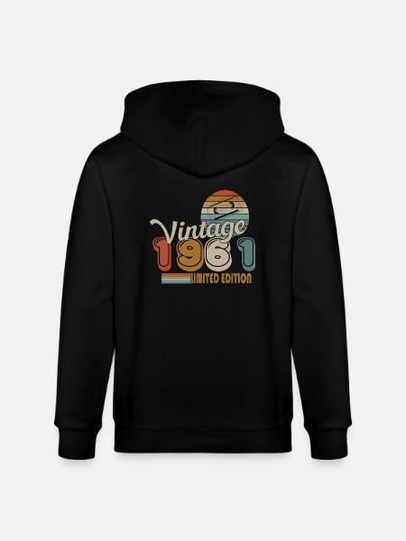 1961 - Stanley/Stella CULTIVATOR  Unisex Organic Hooded Jacket - black