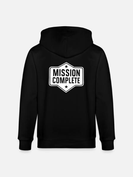 Mission Complete - Stanley/Stella CULTIVATOR  Unisex Organic Hooded Jacket - black