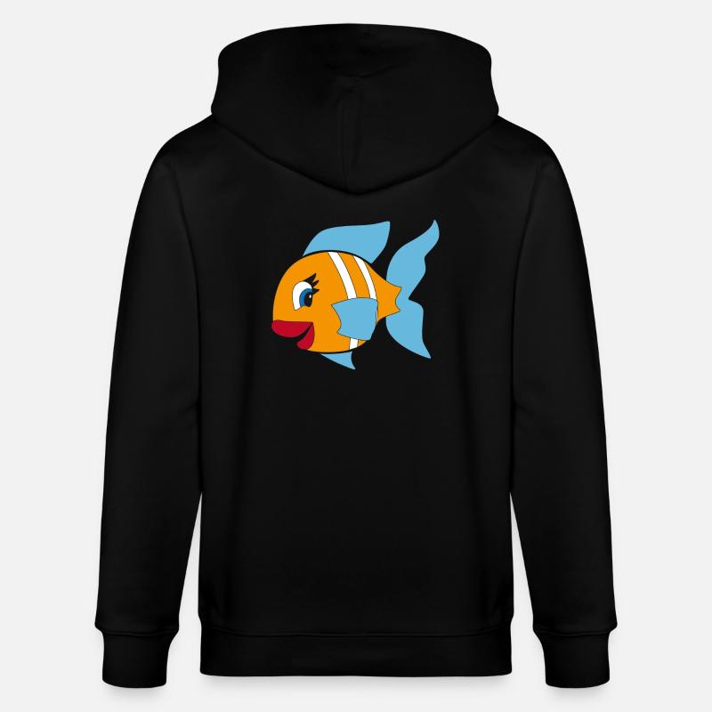 poisson - Veste à capuche bio CULTIVATOR Stanley/Stella Unisexe - noir