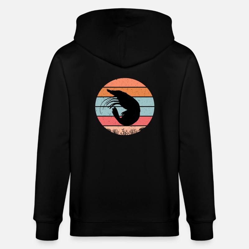 Garnele - Stanley/Stella Unisex Bio-Kapuzenjacke CULTIVATOR  - Schwarz