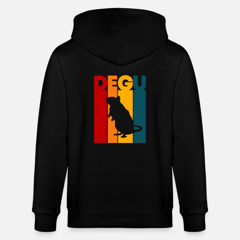 Degu Geschenk - Stanley/Stella Unisex Bio-Kapuzenjacke CULTIVATOR  - Schwarz