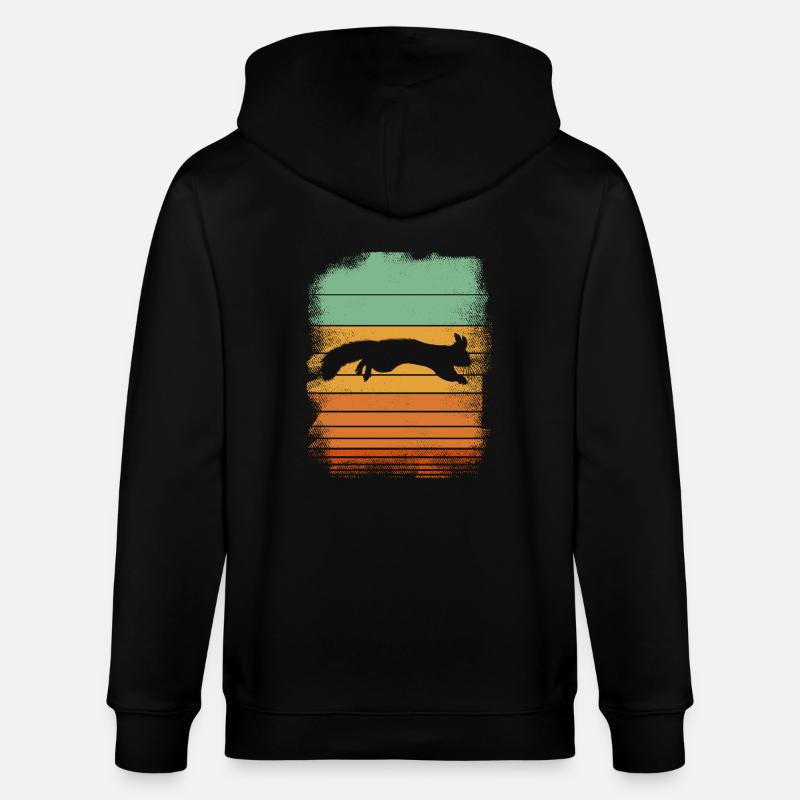 Eichhörnchen - Stanley/Stella Unisex Bio-Kapuzenjacke CULTIVATOR  - Schwarz