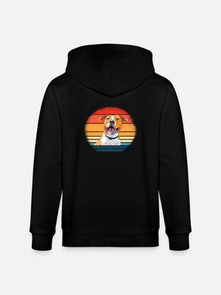 American Staffordshire Terrier - Stanley/Stella CULTIVATOR Unisex Organic Hooded Jacket - black