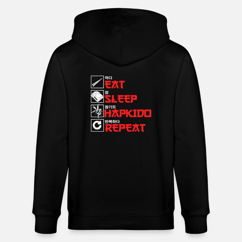 Hapkido Evolution - Stanley/Stella Unisex Bio-Kapuzenjacke CULTIVATOR  - Schwarz