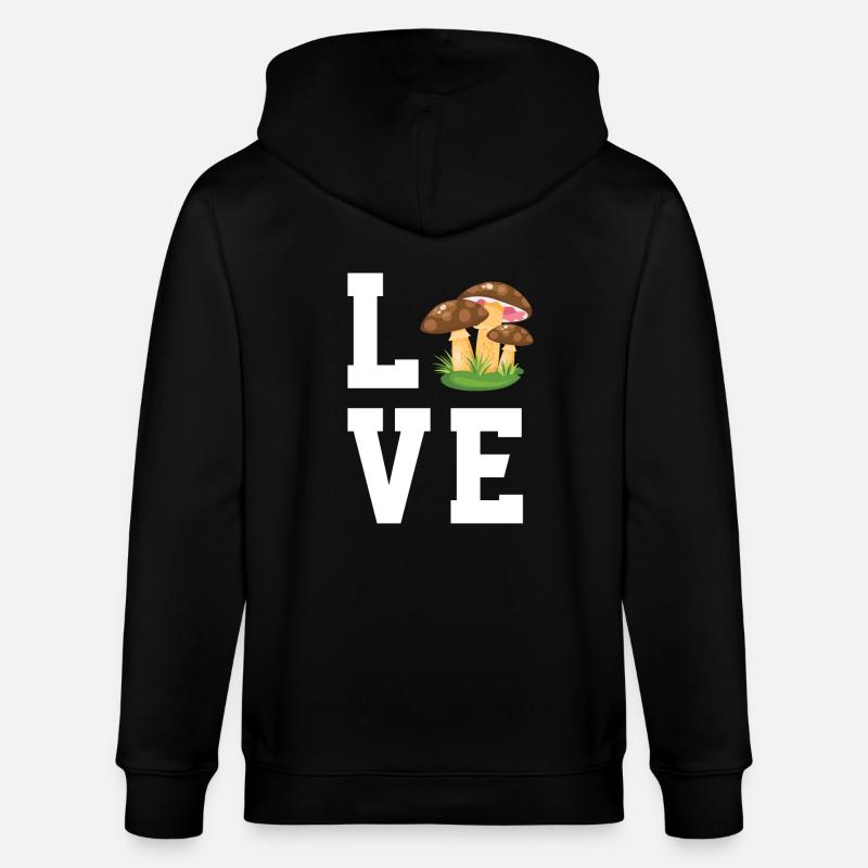 Ich Liebe Pilze - Stanley/Stella Unisex Bio-Kapuzenjacke CULTIVATOR  - Schwarz