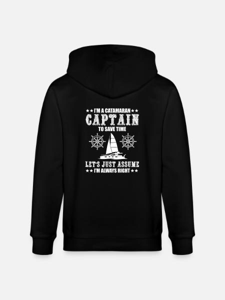 Catamaran Captain - Stanley/Stella CULTIVATOR Unisex Organic Hooded Jacket - black