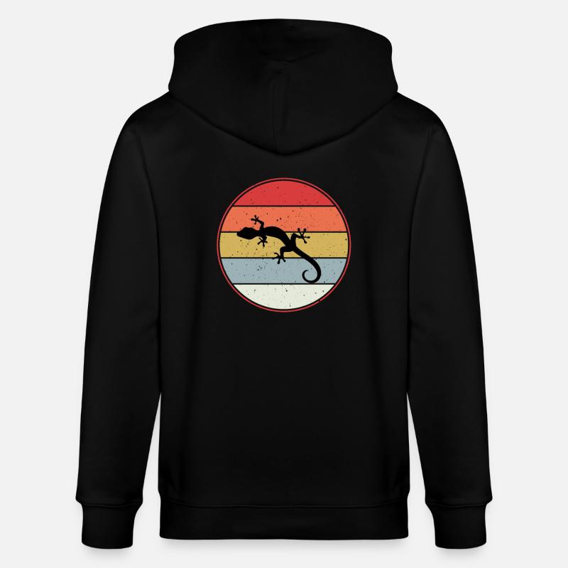 Cher Leopard Gecko Silhouette - Veste à capuche bio CULTIVATOR Stanley/Stella Unisexe - noir