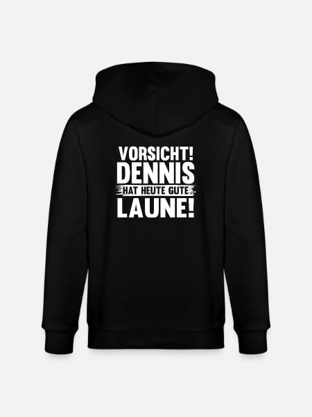 First name Dennis - Stanley/Stella CULTIVATOR  Unisex Organic Hooded Jacket - black