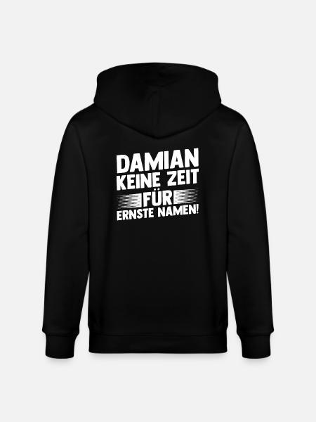 First name Damian - Stanley/Stella CULTIVATOR Unisex Organic Hooded Jacket - black