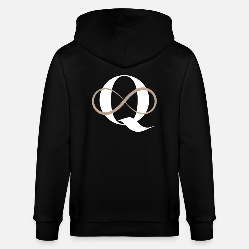 Unendlicher Buchstabe q - Stanley/Stella Unisex Bio-Kapuzenjacke CULTIVATOR  - Schwarz