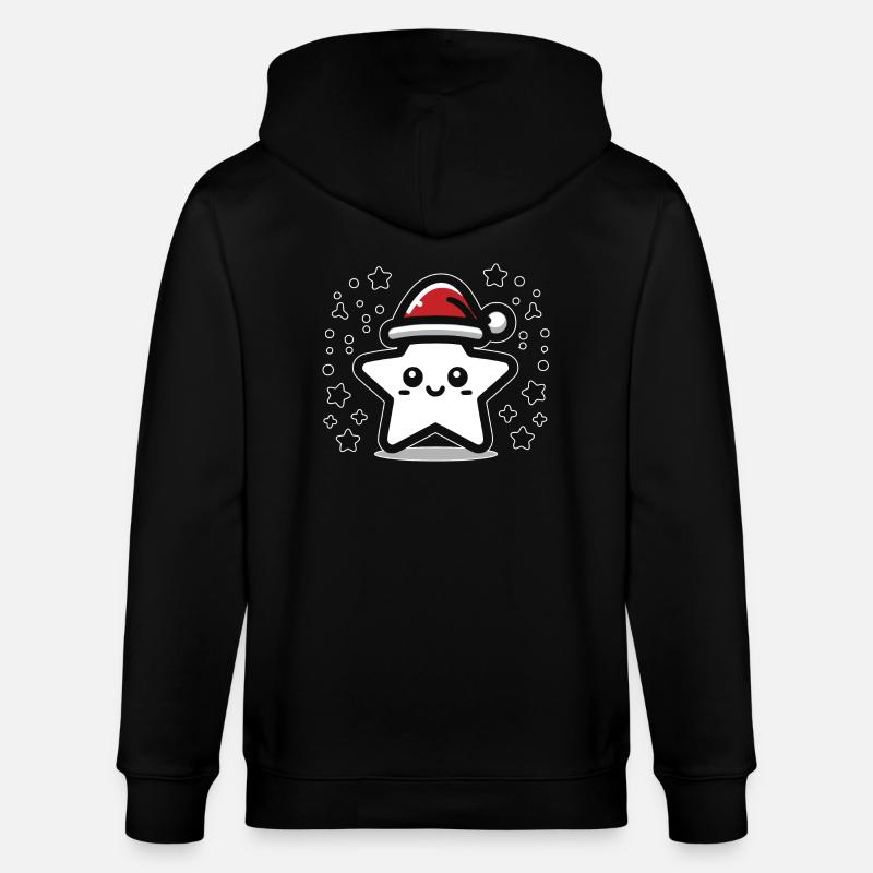 Étoile Mignon Poinsettia - Veste à capuche bio CULTIVATOR Stanley/Stella Unisexe - noir