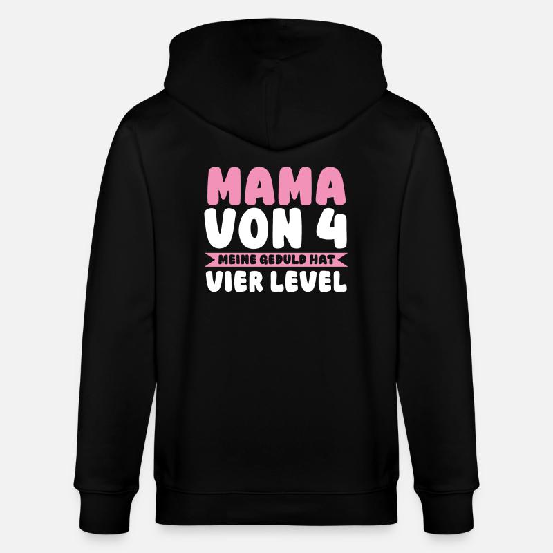 Mama Von 4 Kindern - Stanley/Stella Unisex Bio-Kapuzenjacke CULTIVATOR - Schwarz