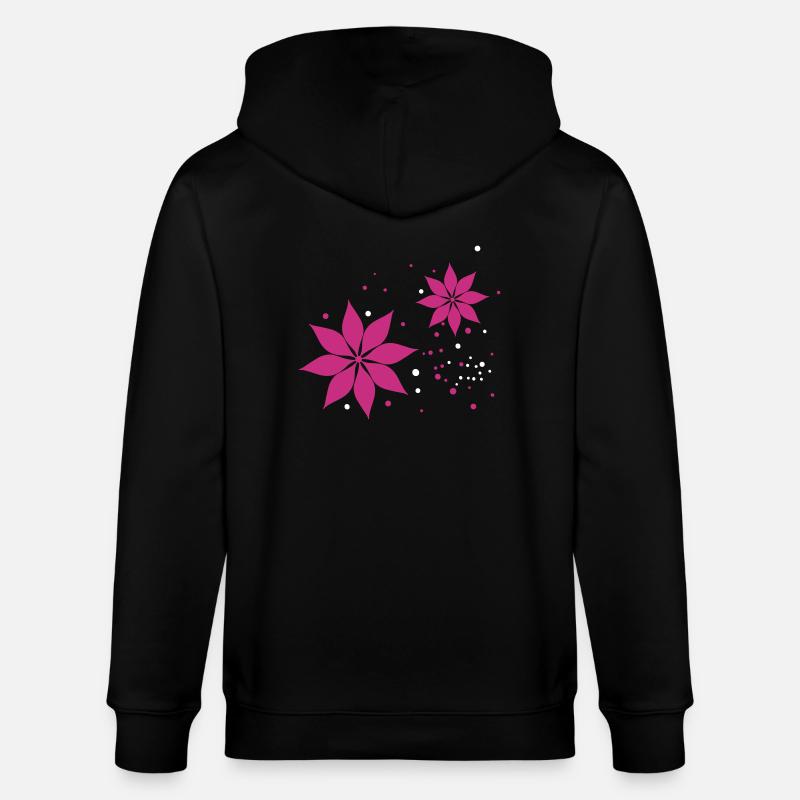 Blumen - Stanley/Stella Unisex Bio-Kapuzenjacke CULTIVATOR  - Schwarz