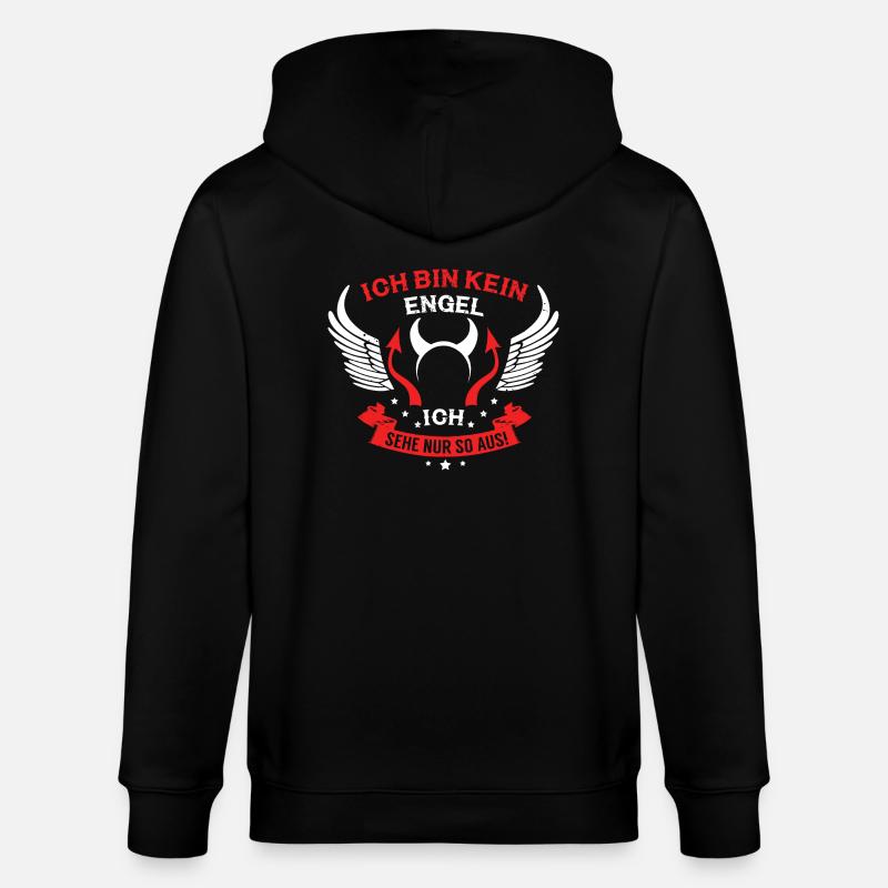 Bin kein Engel - Stanley/Stella Unisex Bio-Kapuzenjacke CULTIVATOR  - Schwarz