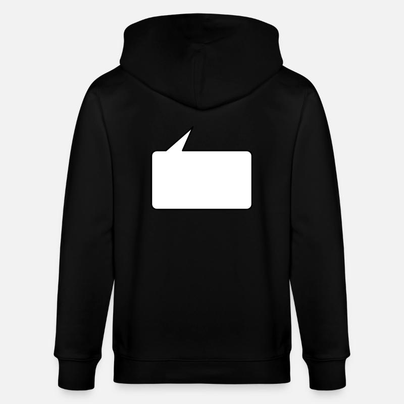 Sprechblase eckig klein 2c - Veste à capuche bio CULTIVATOR Stanley/Stella Unisexe - noir