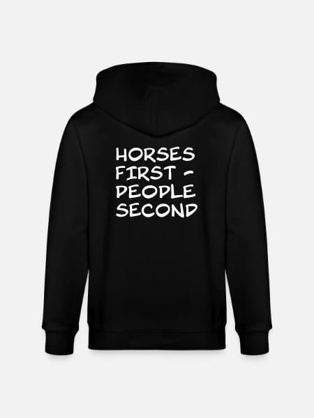 Les chevaux d’abord - Veste à capuche bio CULTIVATOR Stanley/Stella Unisexe - noir